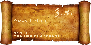 Zozuk Andrea névjegykártya
